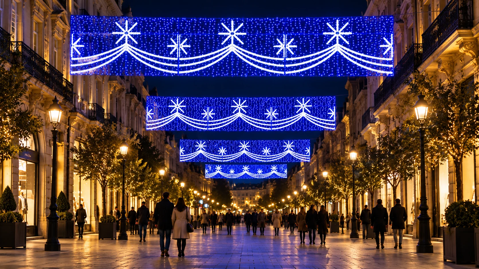 Decorative lighting concept for street and suspended decorative lighting