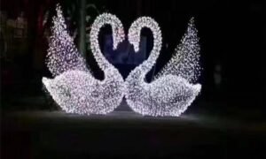 LED Bird & Swan Light Sculpture
