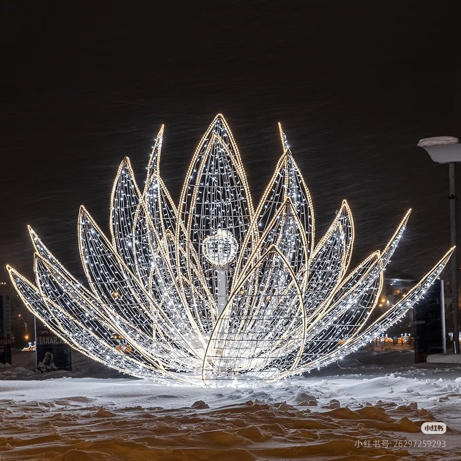 LED Leaf & Lotus Sculptures